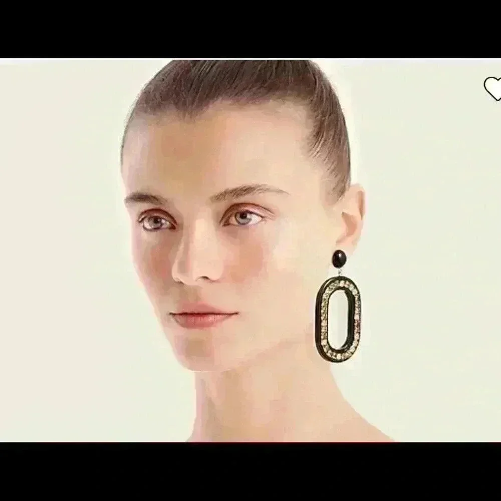 J Crew Statement Crystal Cluster Earrings